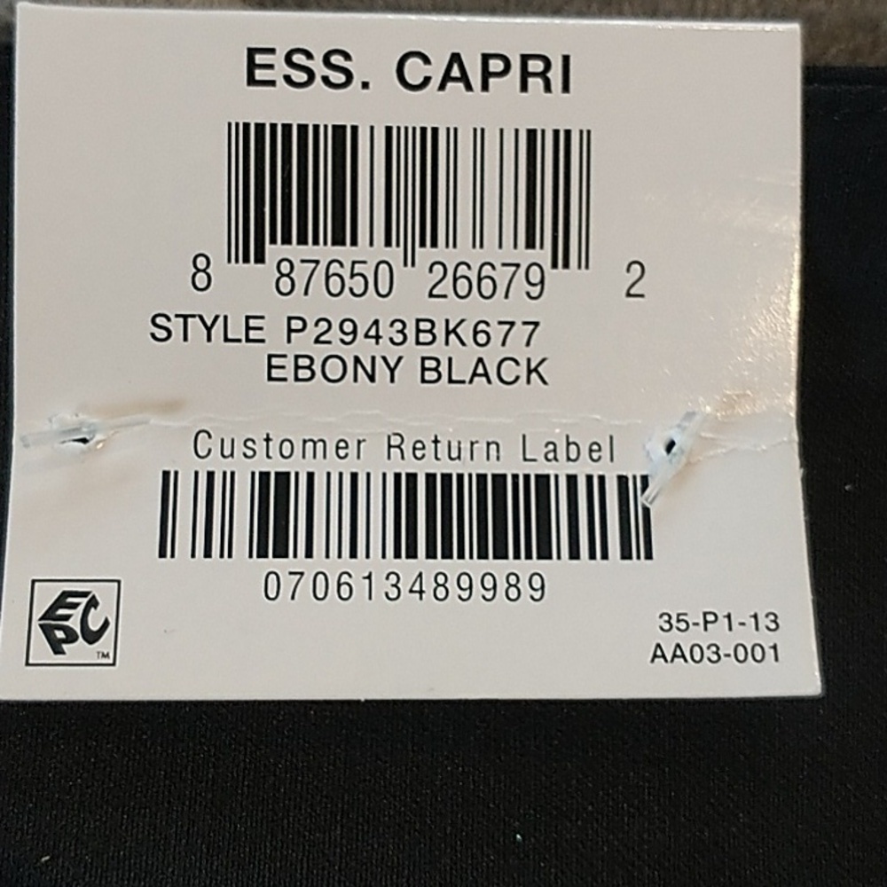 Alfani Ebony Black Capri Stretch Pants sz 0P - Picture 9 of 10
